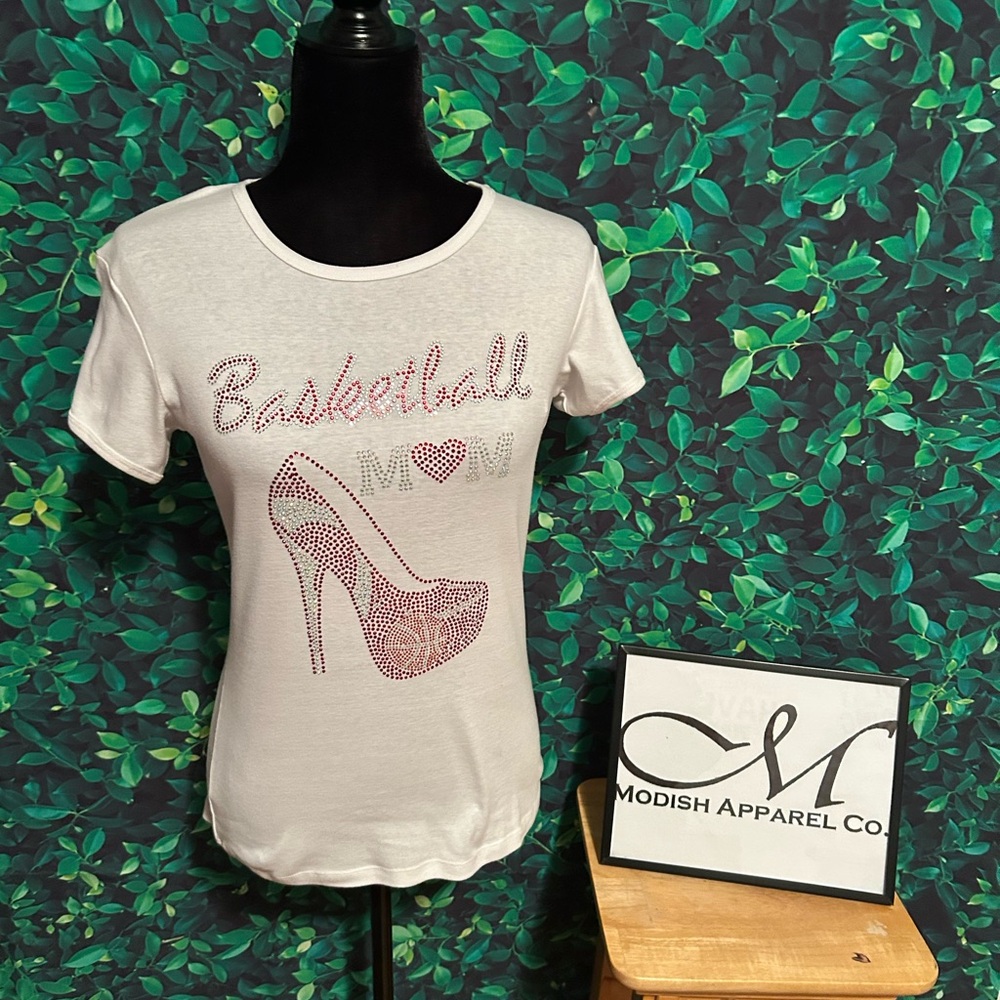 Basketball Mom Rhinestone T-Shirt - Picture 2 of 4